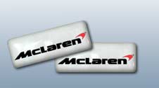 Наклейка McLaren объемная Белая