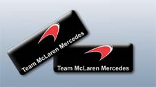 Наклейка Team McLaren Mercedes объемная Черная