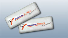 Наклейка Panasonic Toyota Racing объемная Белая