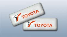 Наклейка Toyota F1 объемная Белая