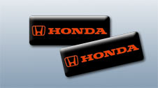Наклейка Honda объемная Черная