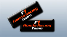 Наклейка Honda Racing Team объемная Черная