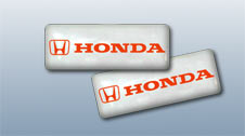 Наклейка Honda объемная Белая